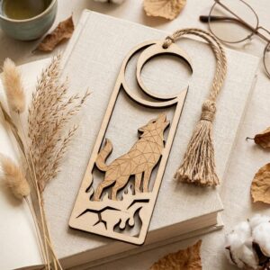 50 Fantasy Bookmark Laser Files, Intricate Mythical Beast Silhouettes