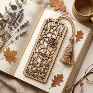 50 Gothic Bookmark Templates, Dark Academia Cathedral Window Page Marker
