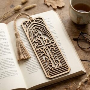 50 Gothic Bookmark Templates, Dark Academia Cathedral Window Page Marker