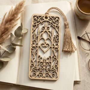 50 Gothic Bookmark Templates, Dark Academia Cathedral Window Page Marker