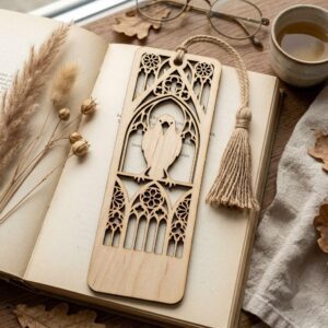 50 Gothic Cathedral Window Bookmarks, Victorian Dark Academia Reader Gift