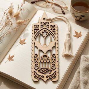 50 Gothic Cathedral Window Bookmarks, Victorian Dark Academia Reader Gift