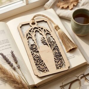 50 Gothic Cathedral Window Bookmarks, Victorian Dark Academia Reader Gift