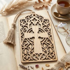 50 Gothic Cathedral Window Bookmarks, Victorian Dark Academia Reader Gift