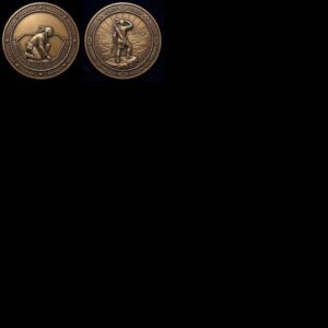 50 Native Warrior Challenge Coin 3D Depth Maps, Laser Engraving Relief Designs