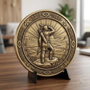 50 Native Warrior Challenge Coin 3D Depth Maps, Laser Engraving Relief Designs