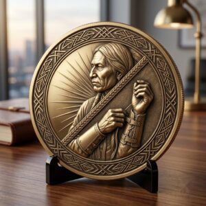 50 Native Warrior Challenge Coin 3D Depth Maps, Laser Engraving Relief Designs
