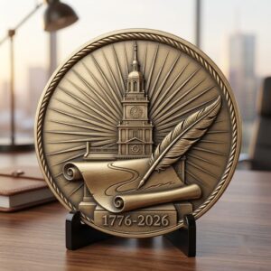 America 250th Anniversary Coin Depth Map, Founders Legacy Laser Engraving File