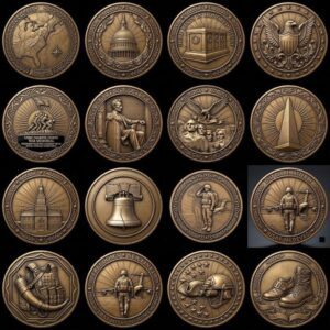America 250th Anniversary Coin Depth Map, Founders Legacy Laser Engraving File