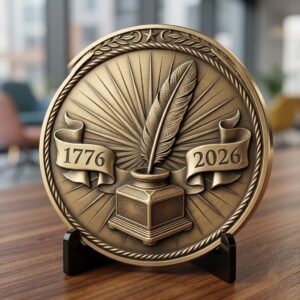 America 250th Anniversary Coin Depth Map, Founders Legacy Laser Engraving File