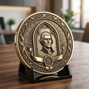 America 250th Anniversary Coin Depth Map, Founders Legacy Laser Engraving File