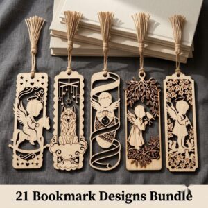 Angel Bookmark Laser Bundle, Baby First Christmas Memorial Keepsake 21 Designs