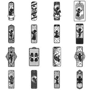 Angel Bookmark Laser Bundle, Baby First Christmas Memorial Keepsake 21 Designs