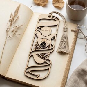 Angel Bookmark Laser Bundle, Baby First Christmas Memorial Keepsake 21 Designs