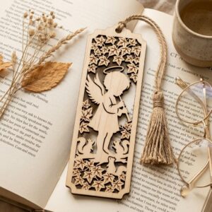 Angel Bookmark Laser Bundle, Baby First Christmas Memorial Keepsake 21 Designs