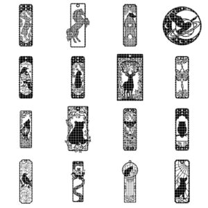 Animal Bookmark SVG, Laser Cut Bundle 50 Designs, Geometric Low Poly Templates, Modern Silhouette Vector File
