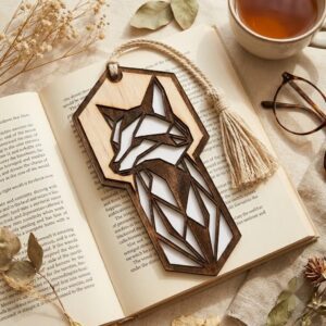 Animal Bookmark SVG, Laser Cut Bundle 50 Designs, Geometric Low Poly Templates, Modern Silhouette Vector File