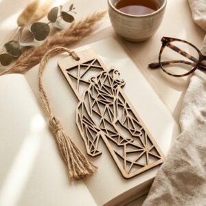 Animal Bookmark SVG, Laser Cut Bundle 50 Designs, Geometric Low Poly Templates, Modern Silhouette Vector File