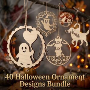 Boo Crew Ghost Door Hanger, Halloween Sign Bundle, Funny DIY Decor