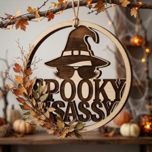 Boo Crew Ghost Door Hanger, Halloween Sign Bundle, Funny DIY Decor