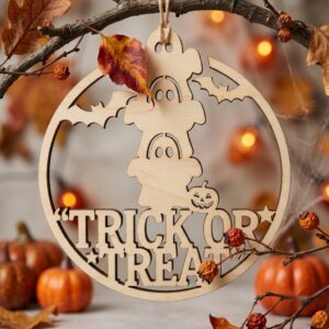 Boo Crew Ghost Door Hanger, Halloween Sign Bundle, Funny DIY Decor