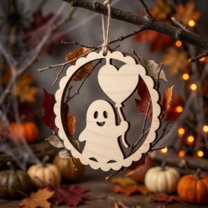 Boo Crew Ghost Door Hanger, Halloween Sign Bundle, Funny DIY Decor