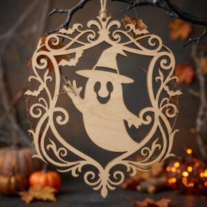 Boo Crew Ghost Door Hanger, Halloween Sign Bundle, Funny DIY Decor