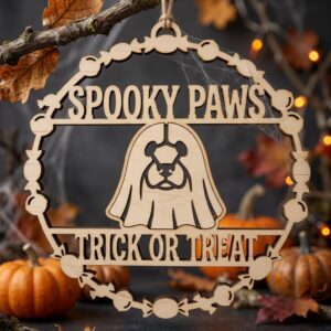 Boo Crew Ghost Door Hanger, Halloween Sign Bundle, Funny DIY Decor