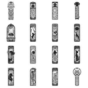 Cat Dog Bookmark Laser File, Peek A Boo Animal Page Topper, 50 Wood Designs