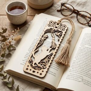 Cat Dog Bookmark Laser File, Peek A Boo Animal Page Topper, 50 Wood Designs