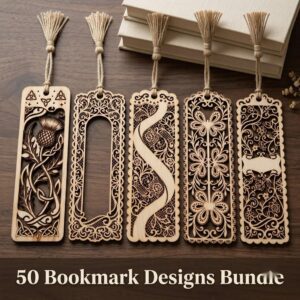 Celtic Bookmark Laser File, 50 Wood Templates, Eternity Knot Designs