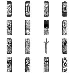 Christian Bookmark Laser File, 48 Ornate Bible Verse Designs