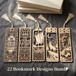 Christian Bookmark Laser File, Bible Verse Bundle, Faith Gift Ideas