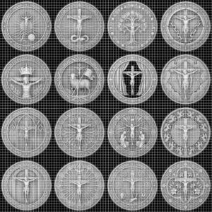 Christian Challenge Coin Laser Engraving File, Jesus On Cross 3D Relief Art