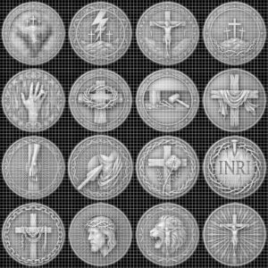 Christian Challenge Coins, Depth Map Engraving File, Jesus Laser Art Bundle