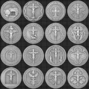 Christian Challenge Coins, Depth Map Engraving File, Jesus Laser Art Bundle