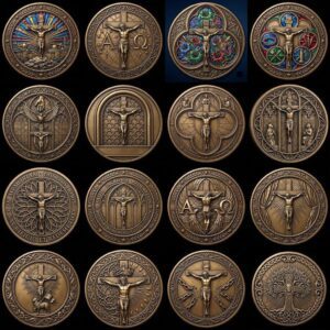Christian Challenge Coins, Depth Map Engraving File, Jesus Laser Art Bundle