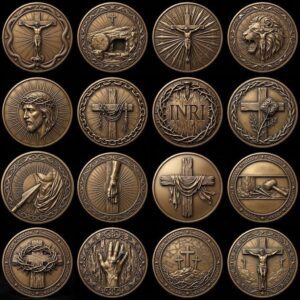 Christian Challenge Coins, Depth Map Engraving File, Jesus Laser Art Bundle