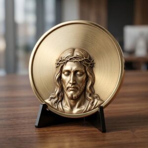 Christian Challenge Coins, Depth Map Engraving File, Jesus Laser Art Bundle