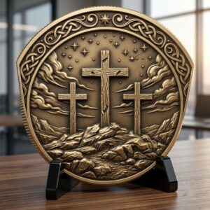 Christian Challenge Coins, Depth Map Engraving File, Jesus Laser Art Bundle