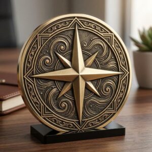 Christian Depth Map PNG Bundle, Relief Laser Engraving Star Bethlehem Coin