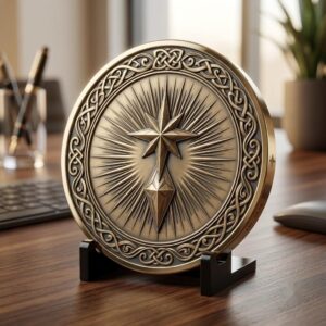 Christian Manger Scene Coin Engraving File, Star Of Bethlehem 3D Depth Map