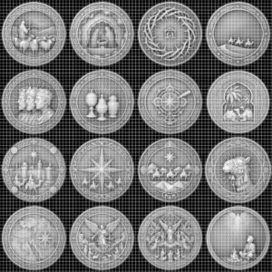 Christian Manger Scene Coin Engraving File, Star Of Bethlehem 3D Depth Map