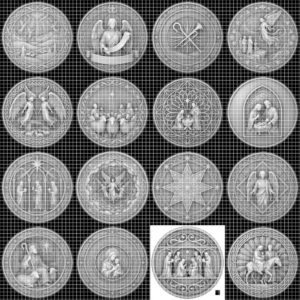 Christian Manger Scene Coin Engraving File, Star Of Bethlehem 3D Depth Map