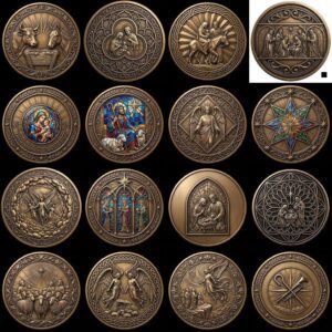 Christian Manger Scene Coin Engraving File, Star Of Bethlehem 3D Depth Map