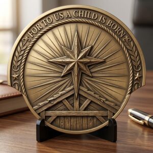 Christian Manger Scene Coin Engraving File, Star Of Bethlehem 3D Depth Map