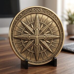 Christian Manger Scene Coin Engraving File, Star Of Bethlehem 3D Depth Map