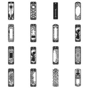 Christmas Bookmark Bundle, 22 Minimalist Holiday Designs, Modern Abstract Xmas Page Markers