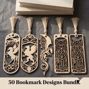 Fantasy Dragon, Griffin, Pegasus Bookmarks, Filigree Silhouette Files