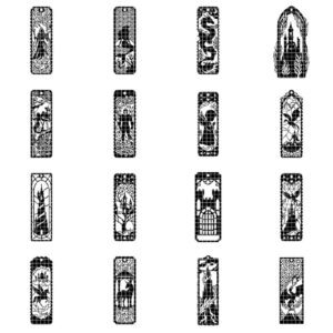 Fantasy Dragon, Griffin, Pegasus Bookmarks, Filigree Silhouette Files